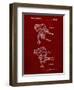 PP1107-Burgundy Mattel Space Walking Toy Patent Poster-Cole Borders-Framed Giclee Print