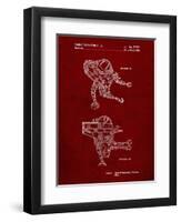 PP1107-Burgundy Mattel Space Walking Toy Patent Poster-Cole Borders-Framed Giclee Print