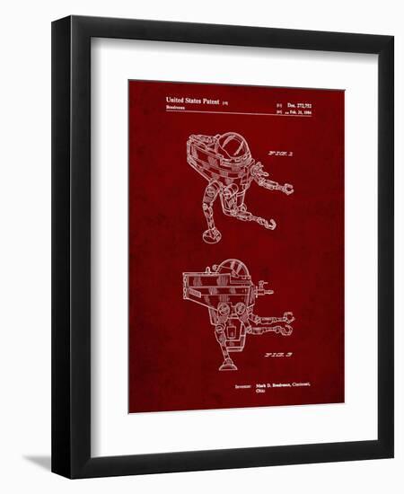 PP1107-Burgundy Mattel Space Walking Toy Patent Poster-Cole Borders-Framed Giclee Print