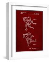 PP1107-Burgundy Mattel Space Walking Toy Patent Poster-Cole Borders-Framed Giclee Print