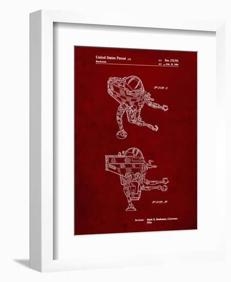 PP1107-Burgundy Mattel Space Walking Toy Patent Poster-Cole Borders-Framed Giclee Print