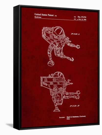 PP1107-Burgundy Mattel Space Walking Toy Patent Poster-Cole Borders-Framed Stretched Canvas