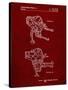 PP1107-Burgundy Mattel Space Walking Toy Patent Poster-Cole Borders-Stretched Canvas