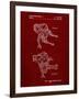 PP1107-Burgundy Mattel Space Walking Toy Patent Poster-Cole Borders-Framed Giclee Print