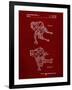 PP1107-Burgundy Mattel Space Walking Toy Patent Poster-Cole Borders-Framed Giclee Print