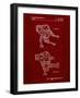 PP1107-Burgundy Mattel Space Walking Toy Patent Poster-Cole Borders-Framed Giclee Print