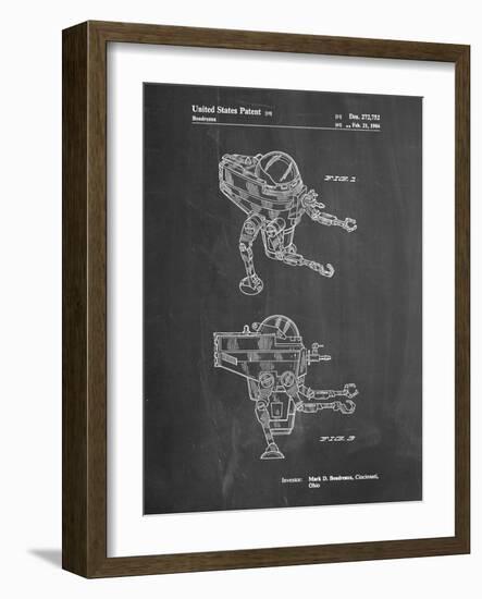PP1107-Chalkboard Mattel Space Walking Toy Patent Poster-Cole Borders-Framed Giclee Print