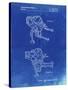 PP1107-Faded Blueprint Mattel Space Walking Toy Patent Poster-Cole Borders-Stretched Canvas