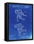 PP1107-Faded Blueprint Mattel Space Walking Toy Patent Poster-Cole Borders-Framed Stretched Canvas
