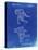 PP1107-Faded Blueprint Mattel Space Walking Toy Patent Poster-Cole Borders-Stretched Canvas