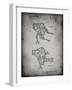 PP1107-Faded Grey Mattel Space Walking Toy Patent Poster-Cole Borders-Framed Giclee Print