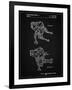 PP1107-Vintage Black Mattel Space Walking Toy Patent Poster-Cole Borders-Framed Giclee Print