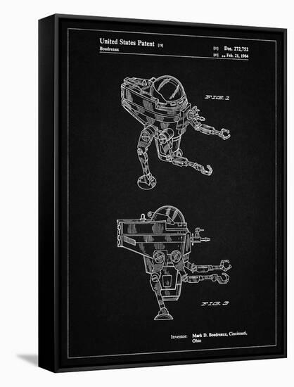 PP1107-Vintage Black Mattel Space Walking Toy Patent Poster-Cole Borders-Framed Stretched Canvas