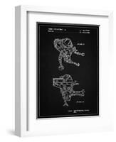 PP1107-Vintage Black Mattel Space Walking Toy Patent Poster-Cole Borders-Framed Giclee Print