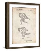 PP1107-Vintage Parchment Mattel Space Walking Toy Patent Poster-Cole Borders-Framed Giclee Print