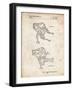 PP1107-Vintage Parchment Mattel Space Walking Toy Patent Poster-Cole Borders-Framed Giclee Print