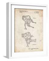 PP1107-Vintage Parchment Mattel Space Walking Toy Patent Poster-Cole Borders-Framed Giclee Print