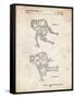 PP1107-Vintage Parchment Mattel Space Walking Toy Patent Poster-Cole Borders-Framed Stretched Canvas