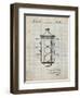 PP1109-Antique Grid Parchment Traffic Light 1923 Patent Poster-Cole Borders-Framed Giclee Print