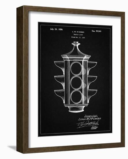 PP1109-Vintage Black Traffic Light 1923 Patent Poster-Cole Borders-Framed Giclee Print