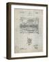 PP1110-Antique Grid Parchment Train Transmission Patent Poster-Cole Borders-Framed Giclee Print