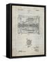 PP1110-Antique Grid Parchment Train Transmission Patent Poster-Cole Borders-Framed Stretched Canvas