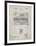 PP1110-Antique Grid Parchment Train Transmission Patent Poster-Cole Borders-Framed Giclee Print