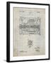 PP1110-Antique Grid Parchment Train Transmission Patent Poster-Cole Borders-Framed Giclee Print