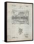 PP1110-Antique Grid Parchment Train Transmission Patent Poster-Cole Borders-Framed Stretched Canvas