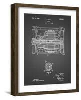 PP1110-Black Grid Train Transmission Patent Poster-Cole Borders-Framed Giclee Print