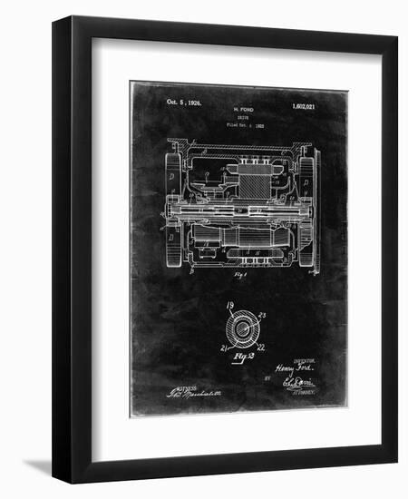 PP1110-Black Grunge Train Transmission Patent Poster-Cole Borders-Framed Premium Giclee Print