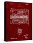 PP1110-Burgundy Train Transmission Patent Poster-Cole Borders-Stretched Canvas