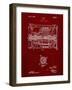 PP1110-Burgundy Train Transmission Patent Poster-Cole Borders-Framed Giclee Print