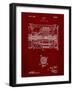 PP1110-Burgundy Train Transmission Patent Poster-Cole Borders-Framed Giclee Print