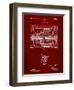 PP1110-Burgundy Train Transmission Patent Poster-Cole Borders-Framed Giclee Print