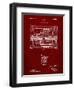 PP1110-Burgundy Train Transmission Patent Poster-Cole Borders-Framed Giclee Print