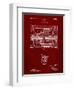 PP1110-Burgundy Train Transmission Patent Poster-Cole Borders-Framed Giclee Print