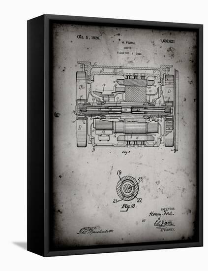 PP1110-Faded Grey Train Transmission Patent Poster-Cole Borders-Framed Stretched Canvas