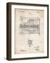 PP1110-Vintage Parchment Train Transmission Patent Poster-Cole Borders-Framed Giclee Print