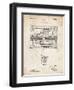 PP1110-Vintage Parchment Train Transmission Patent Poster-Cole Borders-Framed Giclee Print