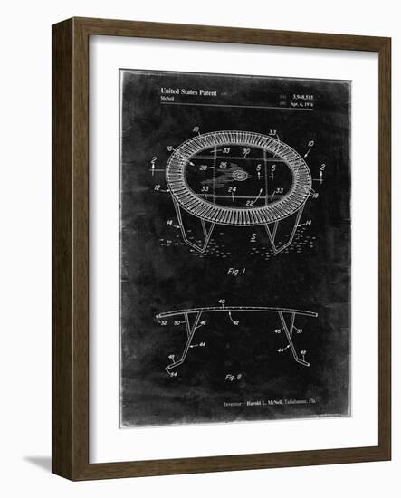 PP1111-Black Grunge Trampoline Patent Poster-Cole Borders-Framed Giclee Print