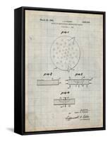 PP1113-Antique Grid Parchment Transistor Semiconductor Patent Poster-Cole Borders-Framed Stretched Canvas