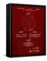 PP1113-Burgundy Transistor Semiconductor Patent Poster-Cole Borders-Framed Stretched Canvas