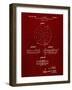 PP1113-Burgundy Transistor Semiconductor Patent Poster-Cole Borders-Framed Giclee Print