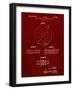 PP1113-Burgundy Transistor Semiconductor Patent Poster-Cole Borders-Framed Giclee Print