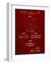 PP1113-Burgundy Transistor Semiconductor Patent Poster-Cole Borders-Framed Giclee Print