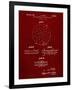 PP1113-Burgundy Transistor Semiconductor Patent Poster-Cole Borders-Framed Giclee Print