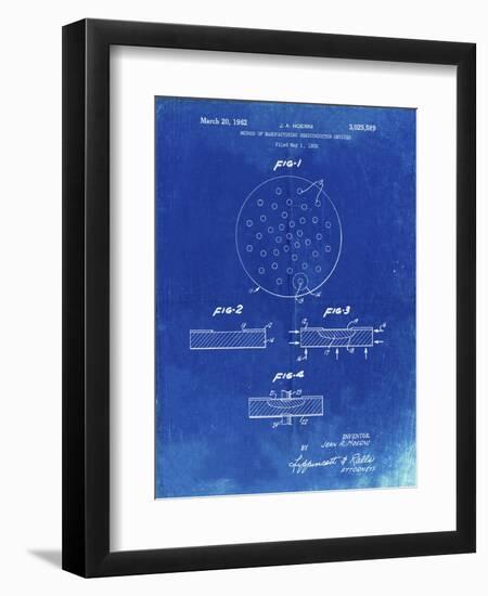 PP1113-Faded Blueprint Transistor Semiconductor Patent Poster-Cole Borders-Framed Premium Giclee Print