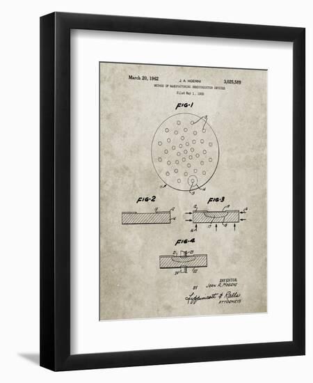 PP1113-Sandstone Transistor Semiconductor Patent Poster-Cole Borders-Framed Premium Giclee Print