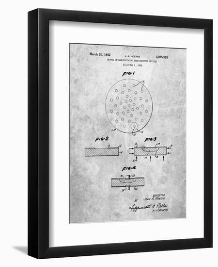 PP1113-Slate Transistor Semiconductor Patent Poster-Cole Borders-Framed Premium Giclee Print